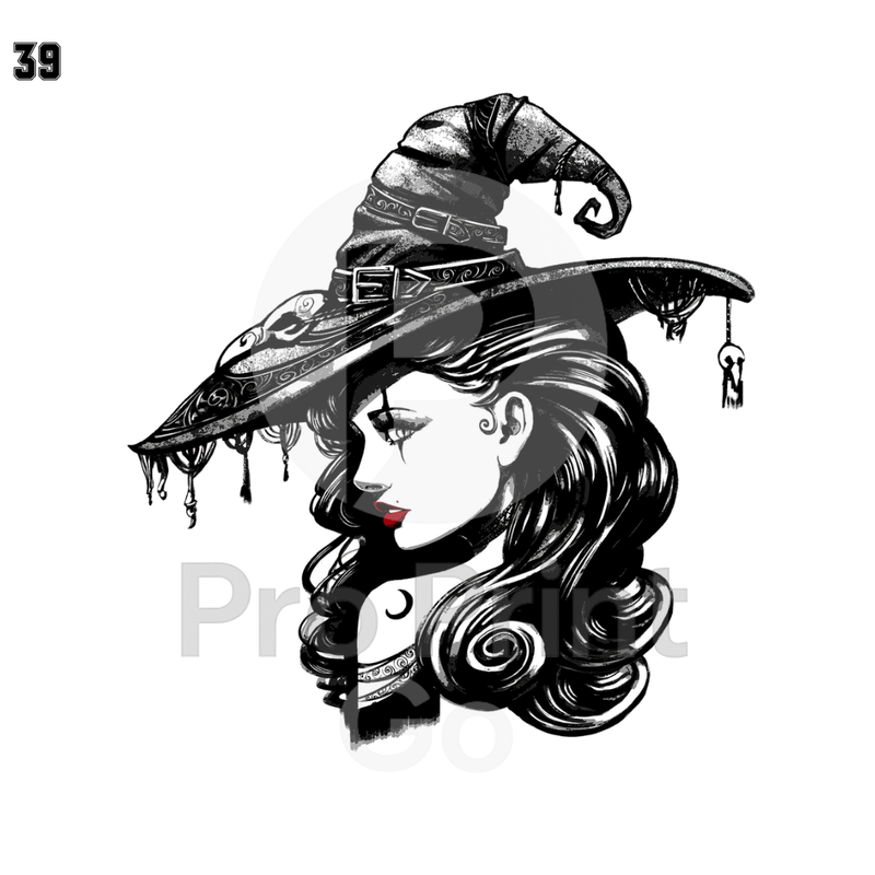 Halloween Ready-to-Press DTF Transfers | Witch Face