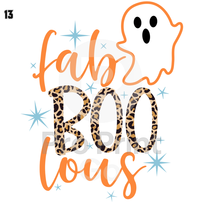 Halloween Ready-to-Press DTF Transfers | Fab-boo-lous Cheetah