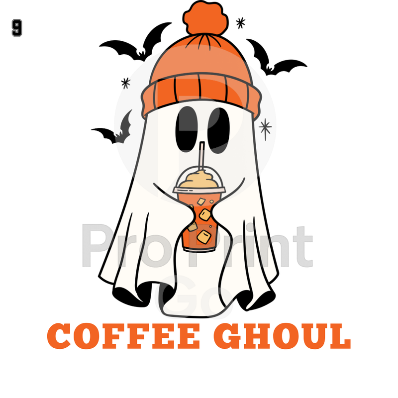 Halloween Ready-to-Press DTF Transfers | Coffee Ghoul