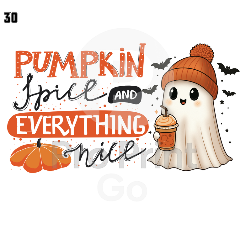 Halloween Ready-to-Press DTF Transfers | Pumpkin Spice & Everything Nice