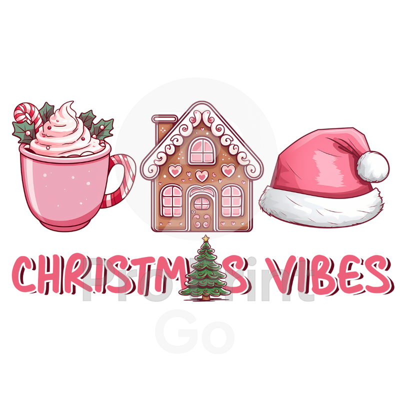 Christmas Ready-to-Press DTF Transfer | Christmas Vibes