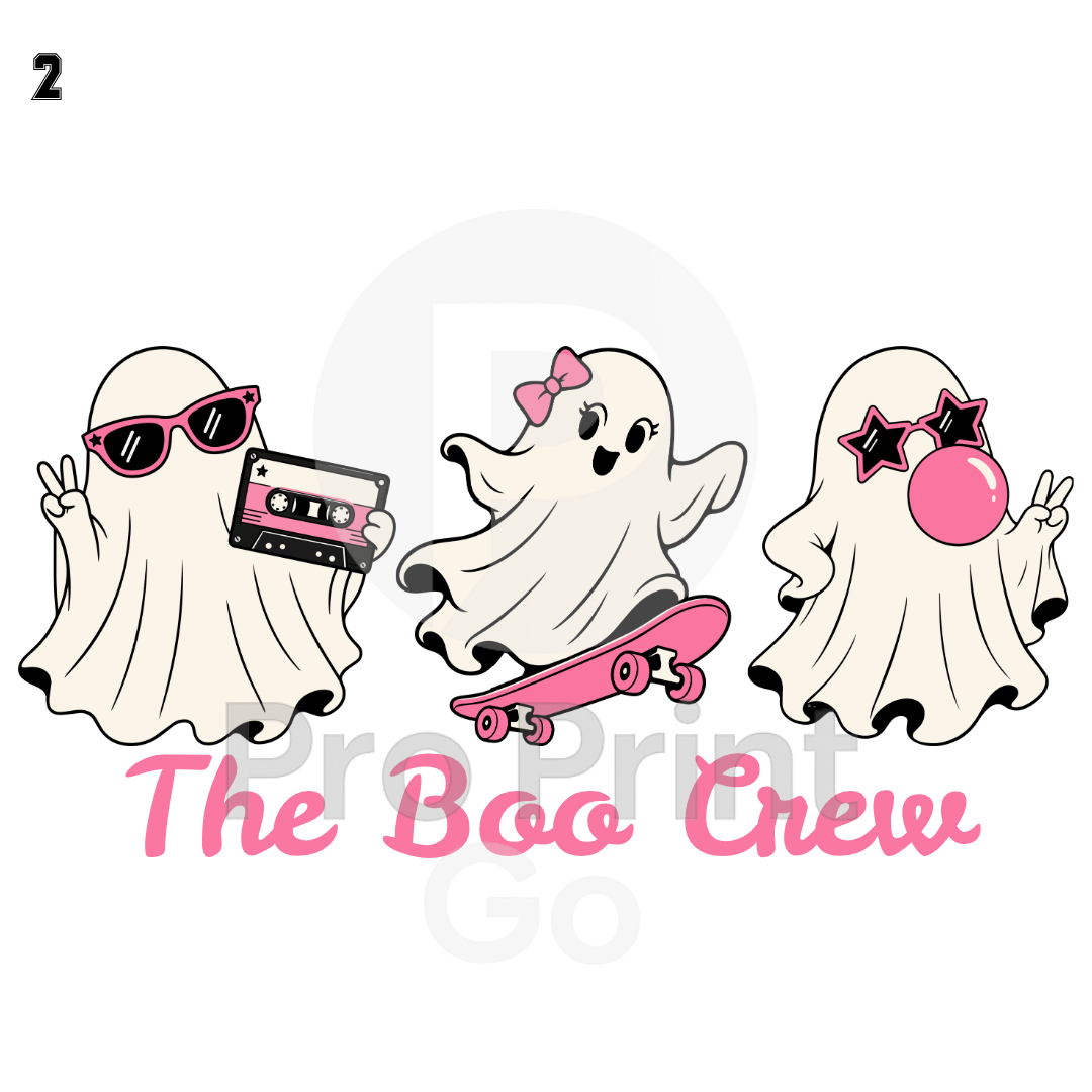 Halloween Ready-to-Press DTF Transfers | The Boo Crew Ghost (Copy)