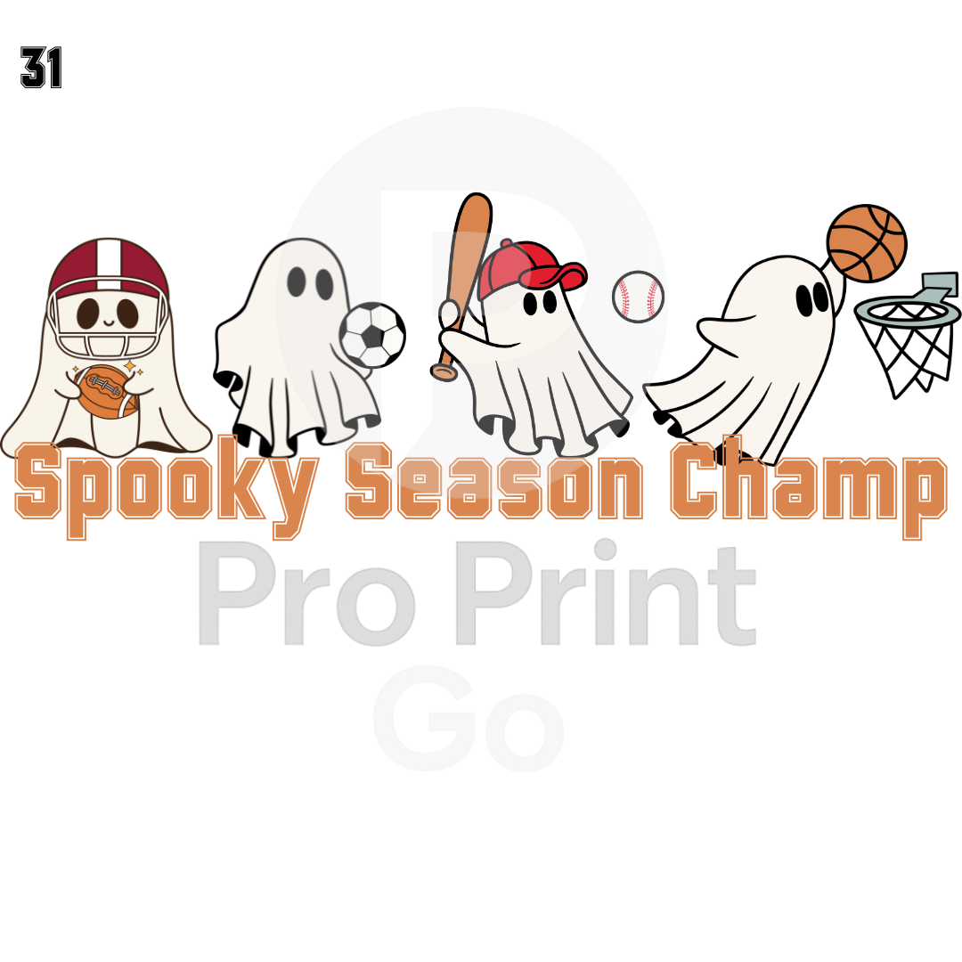 Halloween Ready-to-Press DTF Transfers | Spooky Season Champ