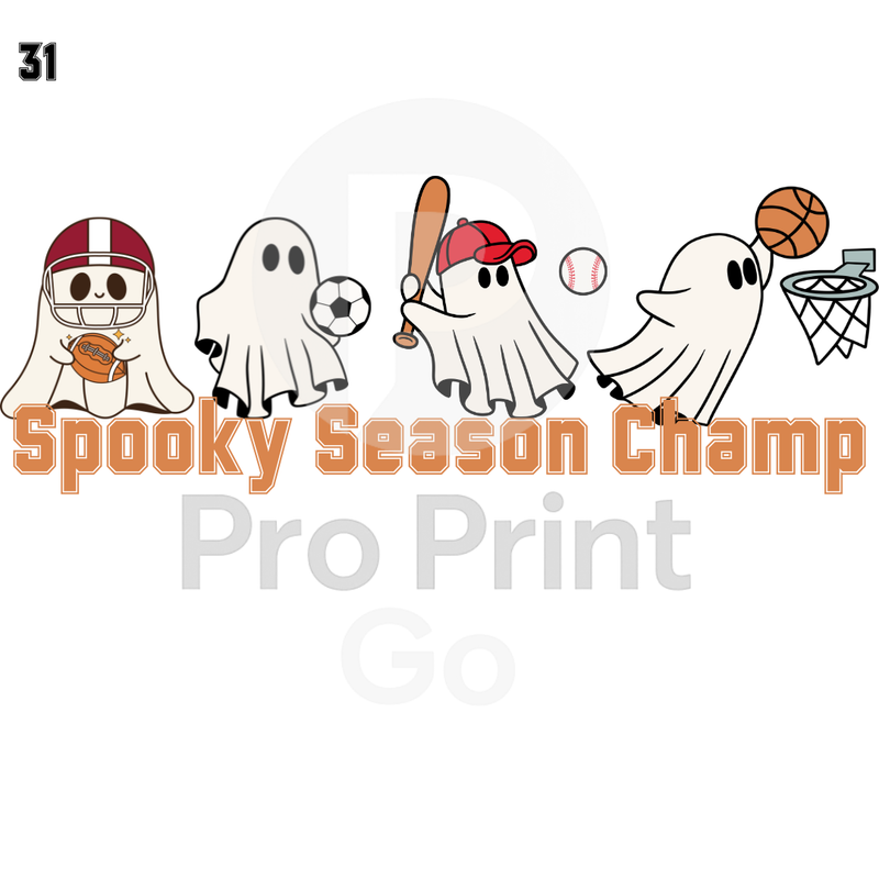 Halloween Ready-to-Press DTF Transfers | Spooky Season Champ