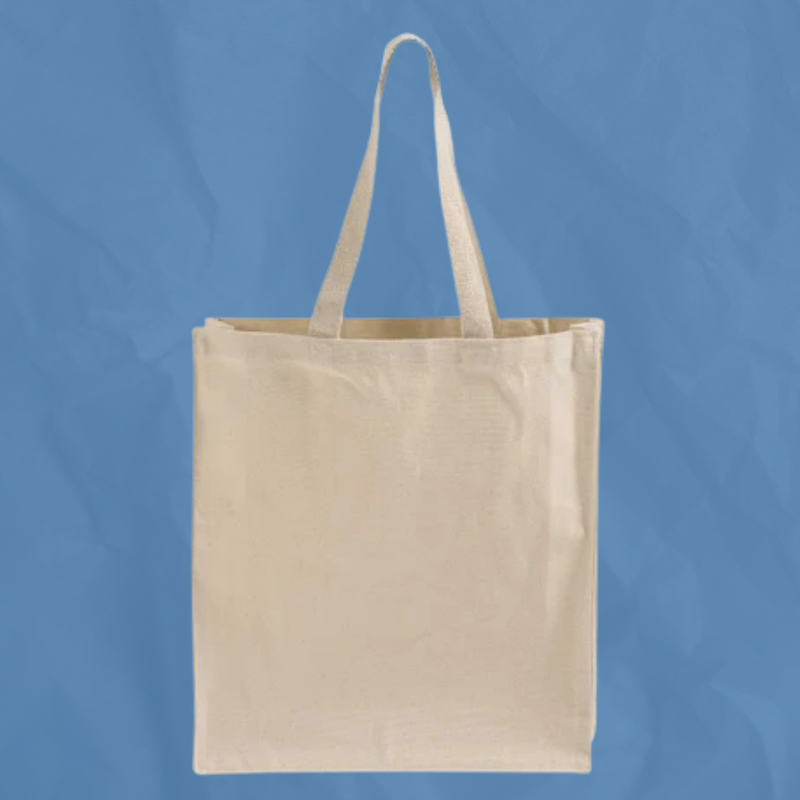 Blank Gusseted Canvas Tote Bag