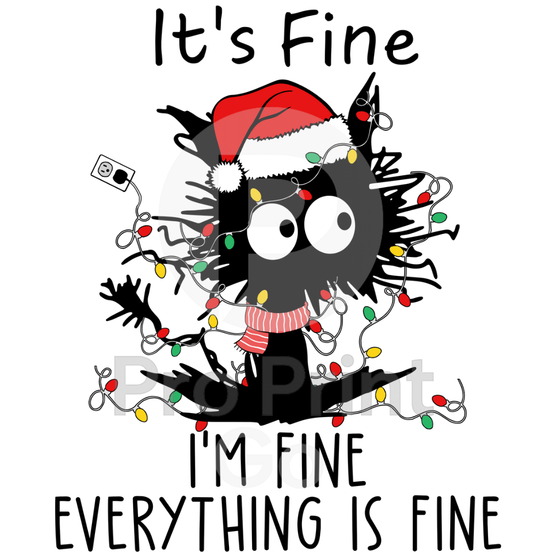 Christmas Ready-to-Press DTF Transfer | It's Fine I'm Fine