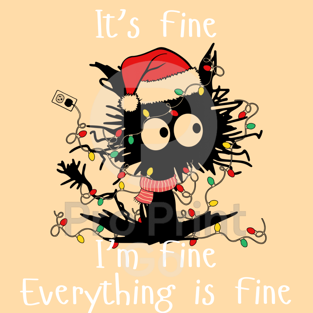 Christmas Ready-to-Press DTF Transfer | It's Fine I'm Fine