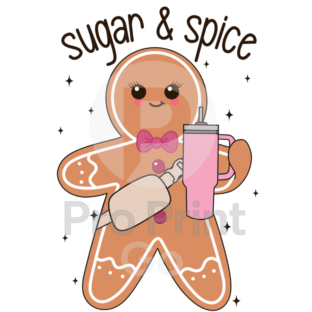 Christmas Ready-to-Press DTF Transfer | Sugar & Spice Gingerbread