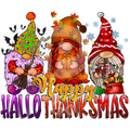 Christmas Ready-to-Press DTF Transfer | Happy HalloThanksMas