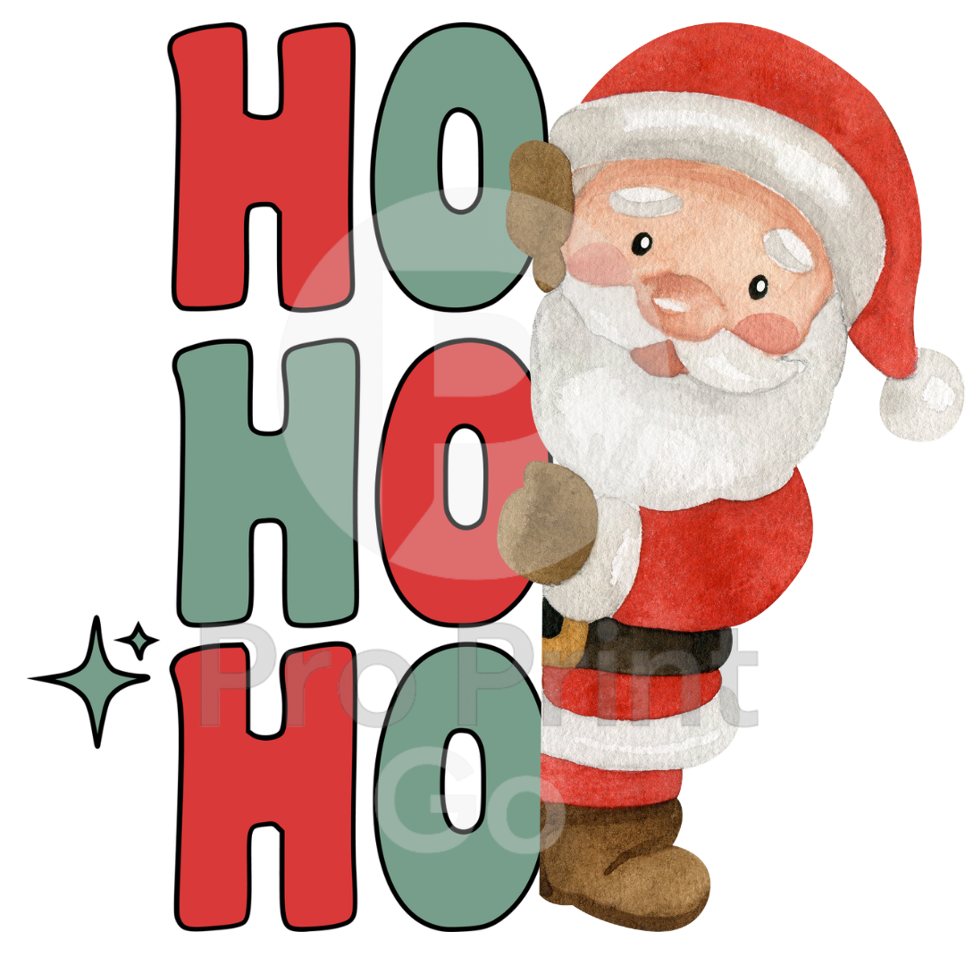 Christmas Ready-to-Press DTF Transfer | HO HO HO
