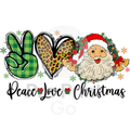 Christmas Ready-to-Press DTF Transfer | Peace, Love, Christmas