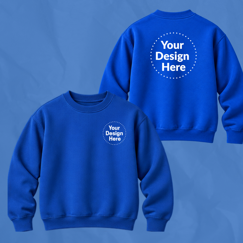 Custom Youth Crewneck Sweatshirt | 2 Logos