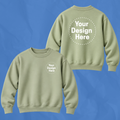 Custom Unisex Crewneck Sweatshirt | 2 Logos