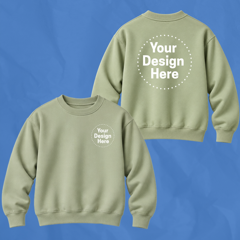 Custom Unisex Crewneck Sweatshirt | 2 Logos